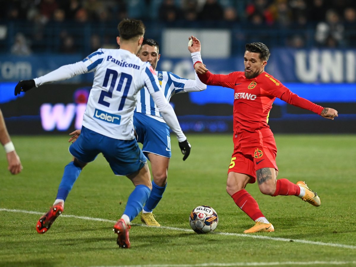 Alex Băluță a marcat singurul gol al celor de la FCSB în dubla cu Lyon din optimile de finală a Europa League