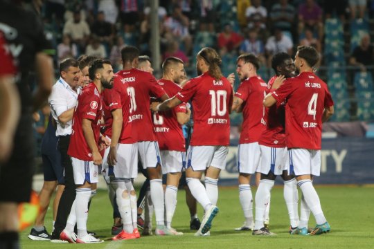 Fostul jucător din Giulești a deschis scorul în Oțelul - Rapid! Ce a făcut după ce a marcat în poarta lui Stolz
