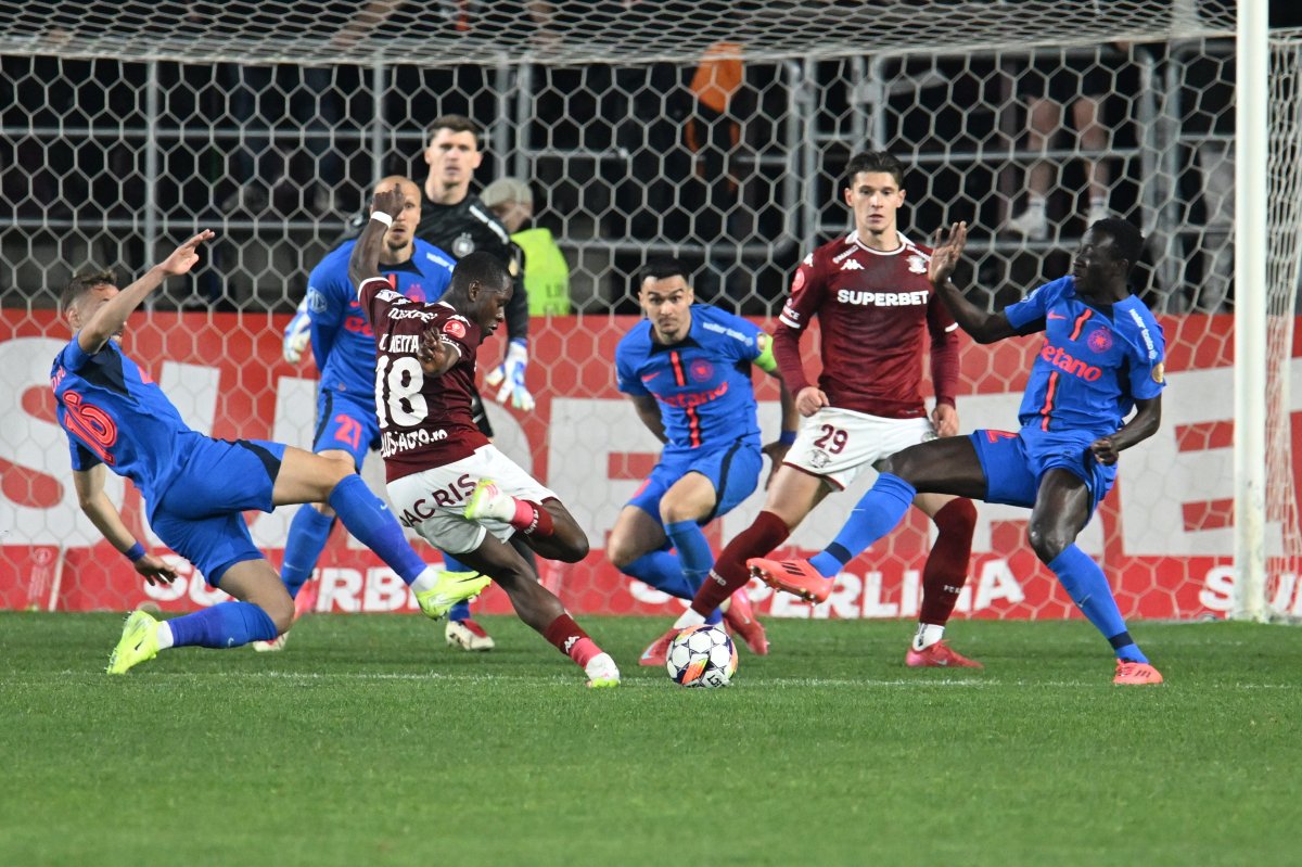 FCSB a câștigat ultima partida contra Rapidului, scor 2-1, în aprilie 2025