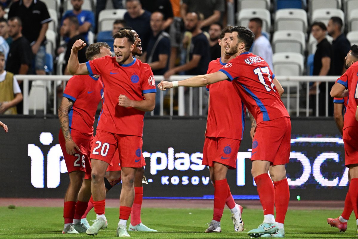 FCSB a învins-o cu 6-3, la general, pe Drita, în turul trei preliminar Europa League