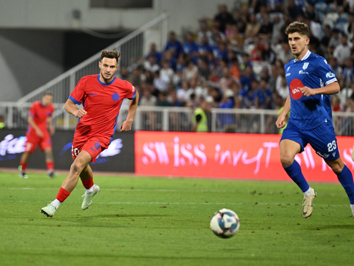 Dennis Politic a marcat golul de 3-1 pentru FCSB, în returul cu Drita