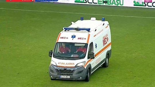 Accidentare gravă la CS Dinamo - Steaua! A fost scos cu ambulanța de pe teren