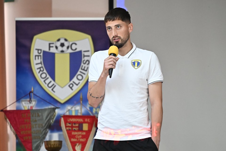 Gicu Grozav, marcatorul singurului gol al Petrolului de la meciul cu Hermannstadt
