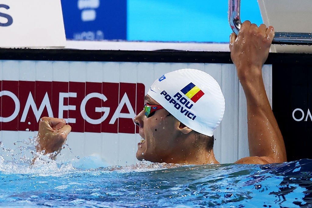 David Popovici, dublu medaliat olimpic la Campionatul Mondial din Singapore 2025