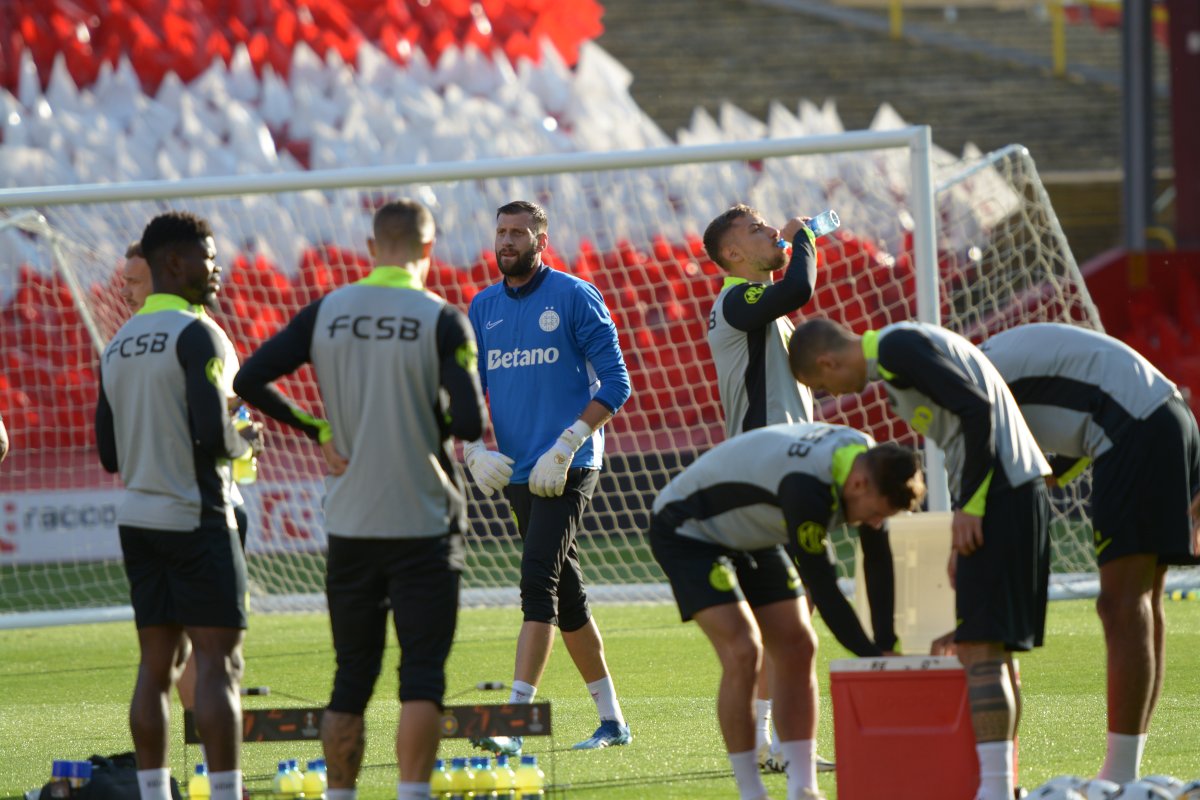 Antrenamentul FCSB-ului înaintea partidei cu Aberdeen