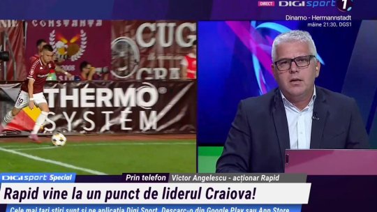 Filoti i-a pus la zid pe rapidiști: ”Nicio legătură cu spiritul Rapidului! Ar fi un pas spre evoluție...”. Angelescu i-a dat dreptate imediat: ”Normal că sunt de acord”