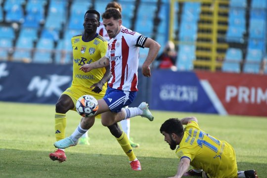 Unirea Slobozia - Oțelul Galați 0-0! Oaspeții au terminat duelul în inferioritate