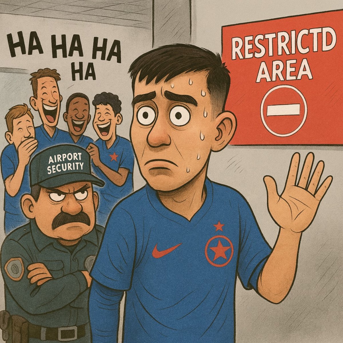 Fotografia postată de fanii celor de la FCSB