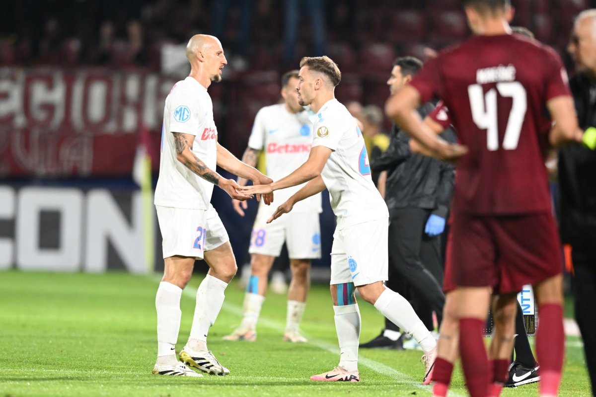 Vlad Chiricheș, scos de pe teren în minutul 29, în meciul cu CFR Cluj