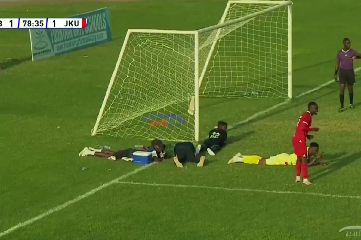 Invazie de albine la un meci de fotbal! Jucătorii s-au ascuns sub bănci