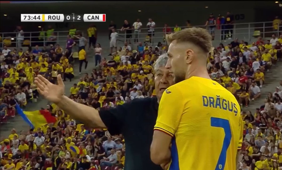 Mircea Lucescu și Denis Drăguș