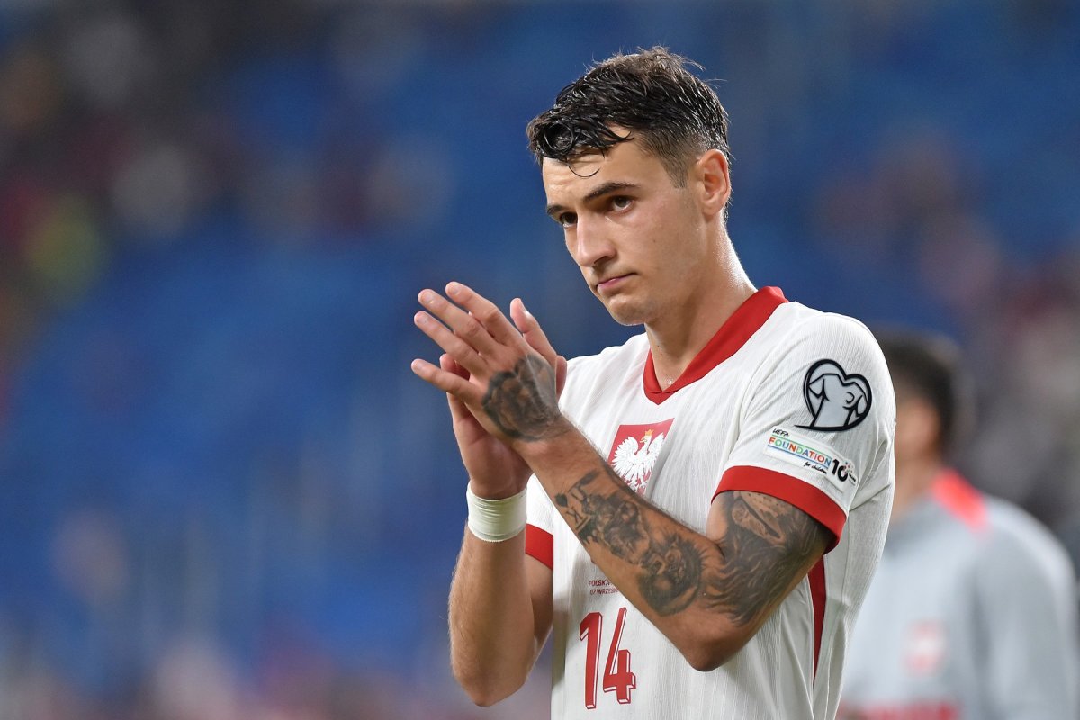 Jakub Kiwior în tricoul naționalei Poloniei