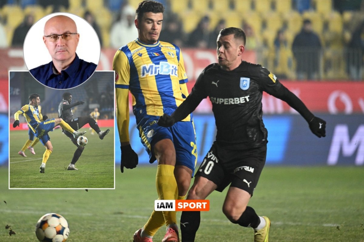 Nsimba a fost eroul partidei de luni seara, Ignat (aici faultându-l pe Cicâldău) s-a făcut de râs la debutul în tricoul galben-albastru