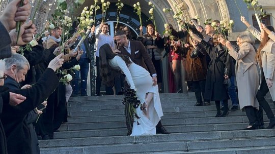 Radu Drăgușin s-a căsătorit într-un moment delicat al carierei sale. Primele imagini de la cununie