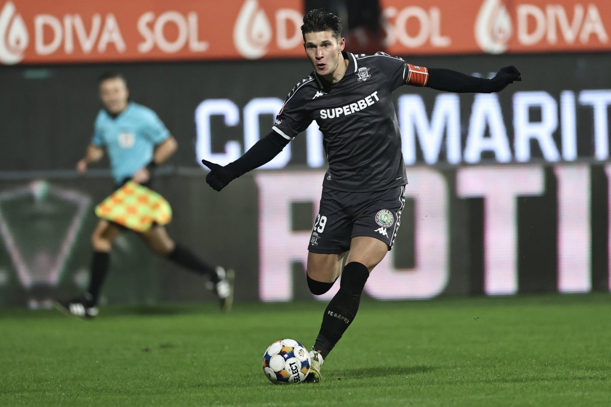 Alex Dobre a înscris primul gol al Rapidului din meciul cu UTA
