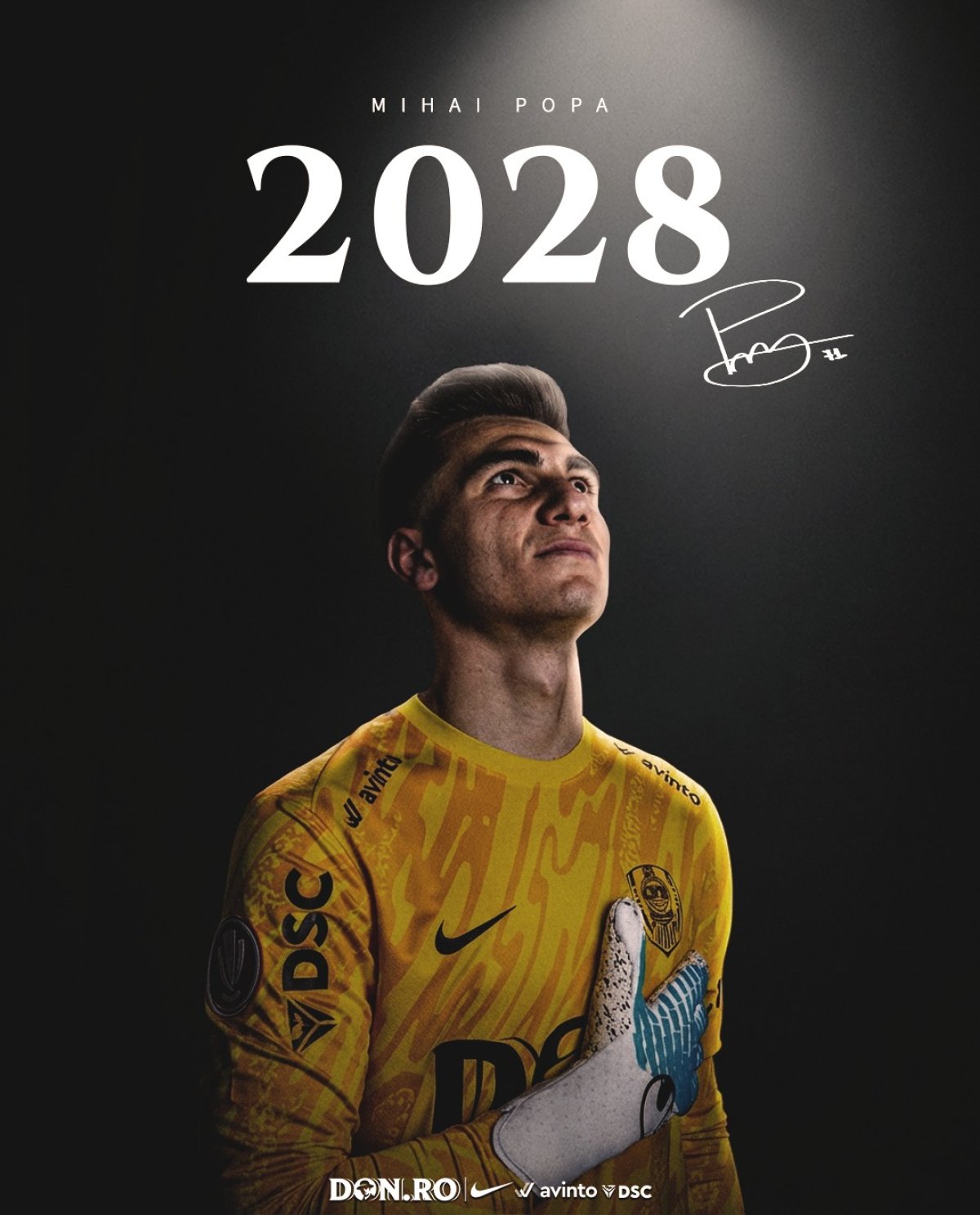 Portarul Popa (25 de ani) e născut la Constanța, a învățat tainele fotbalului la Academia Hagi, apoi a fost legitimat la Viitorul, Farul, Astra Giurgiu, Rapid, FC Voluntari, Torino și CFR Cluj