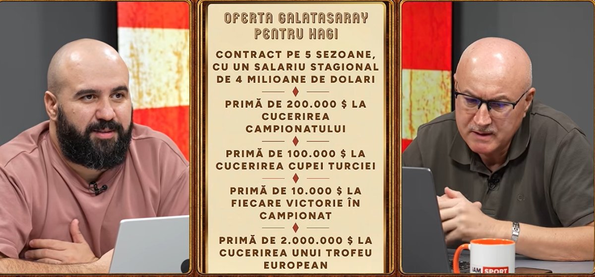 Câteva dintre cifrele din contractul lui Gică Hagi cu Galatasaray