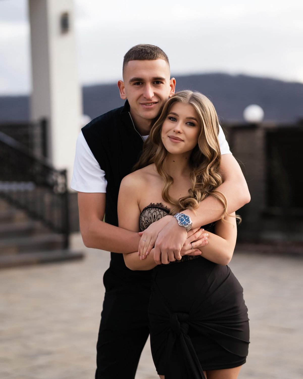 Oleksandr Romanchuk și soția lui, Evelina