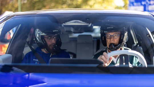 Ari Vatanen, spectacol la Poiana Brașov cu noul BMW i3