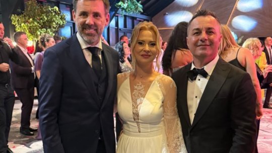 Ionuț Chirilă, în formă de zile mari la nunta lui Florentin Petre: ”Făcea cu paharele pe acolo”