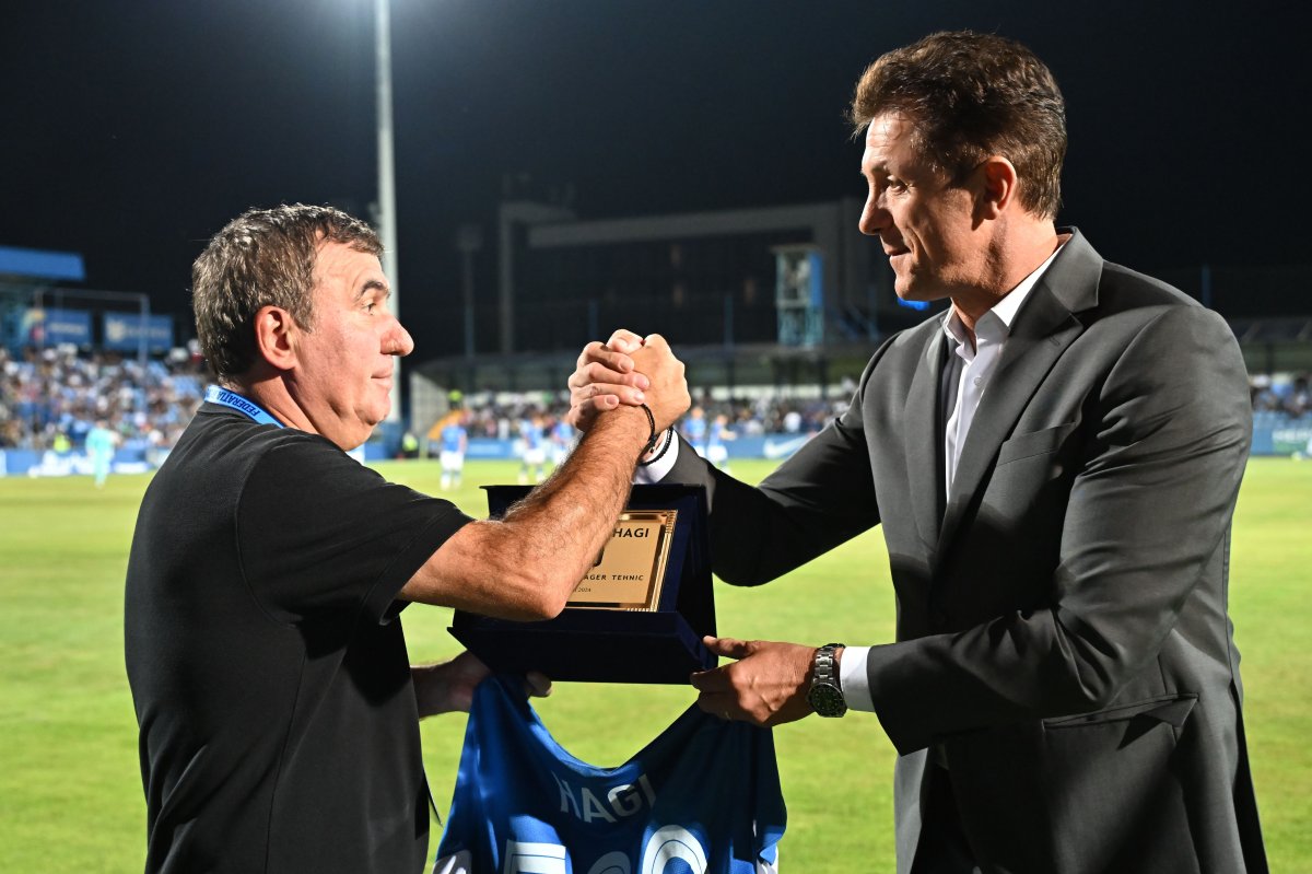 Gică Hagi și Gică Popescu, patronul și președintele Farului Constanța