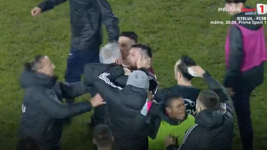 Scene absolut șocante: Bergodi a sărit să îl bată pe Cordea, apoi l-a luat de gât pe Muhar! Scandal-monstru după CFR - U Cluj