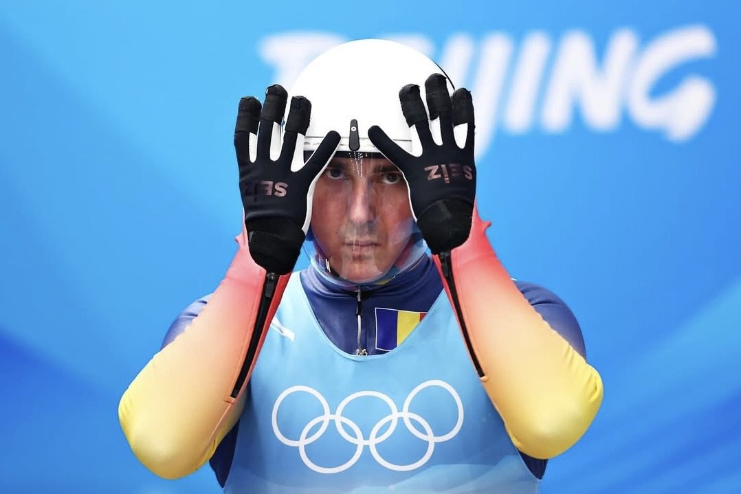 Valentin Crețu s-a clasat pe locul al 13-lea după primele două manşe ale probei individuale masculine de sanie de la Jocurile Olimpice de iarnă de la Milano-Cortina
