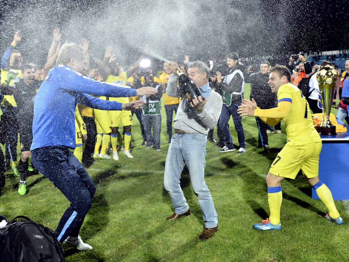 Arlauskis și Becali, la sărbătorirea titlului de la Iași