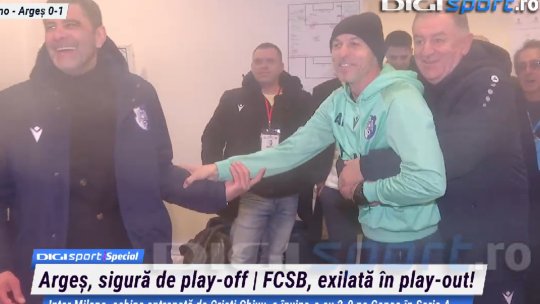 Scene incredibile în vestiarul lui FC Argeș! Primarul a sărbătorit cu Bogdan Andone, iar Dani Coman i-a făcut pe jucători să ”explodeze”