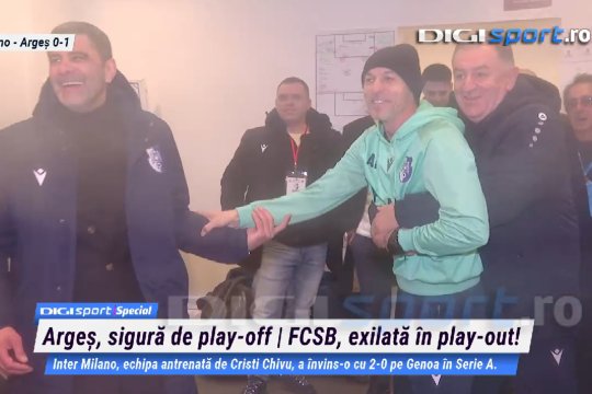 Scene incredibile în vestiarul lui FC Argeș! Primarul a sărbătorit cu Bogdan Andone, iar Dani Coman i-a făcut pe jucători să ”explodeze”