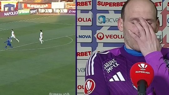 Denis Rusu, cu lacrimi în ochi la flash-interviu după greșeala de la Botoșani: ”Mi-e greu”