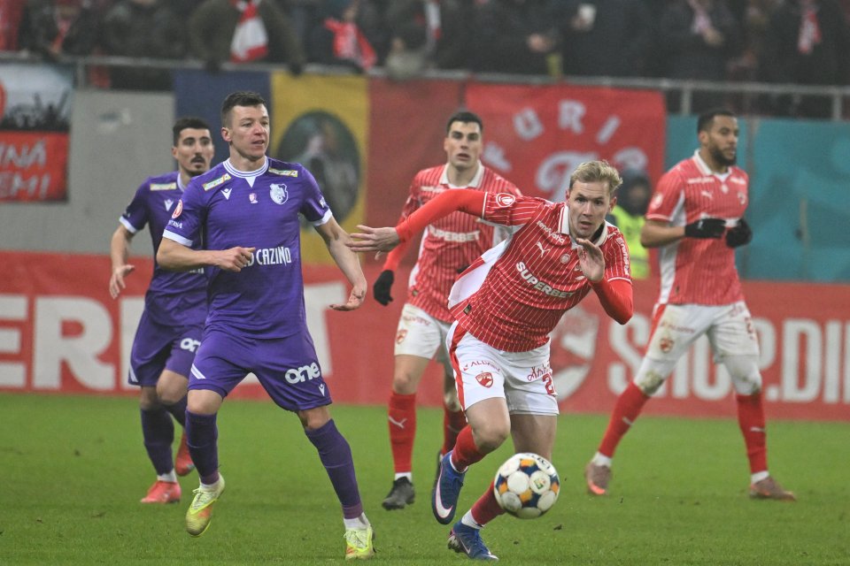 FC Argeș a învins-o pe Dinamo, scor 1-0, în ultima întâlnire directă