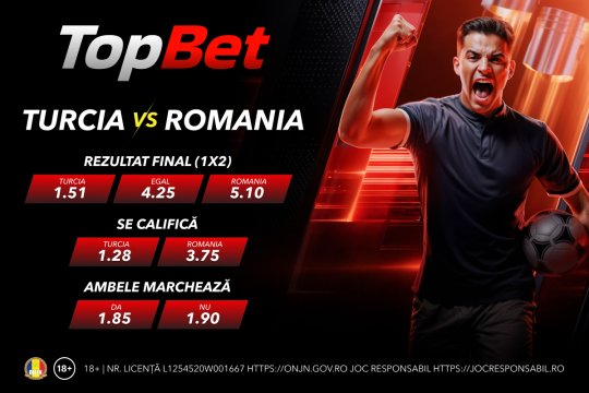 Turcia vs România: lot, cote și alte informații (P)
