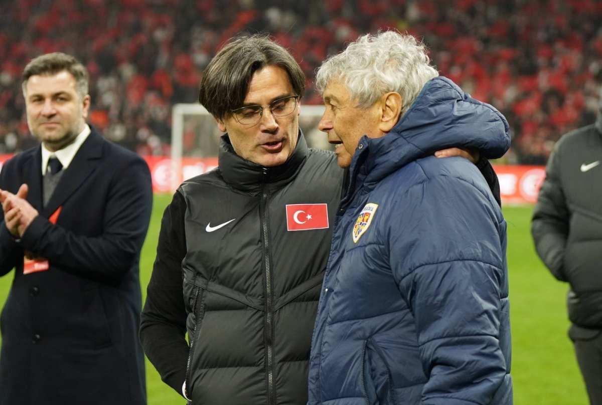 Vincenzo Montella și Mircea Lucescu, după Turcia - România 1-0