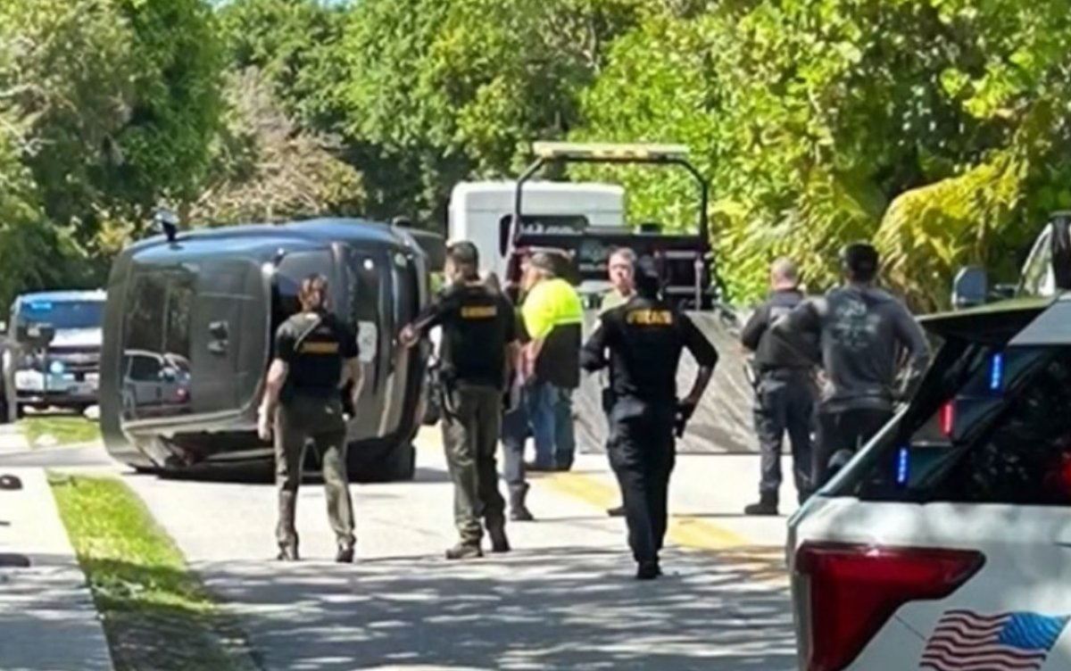 Imagine de la locul accidentului