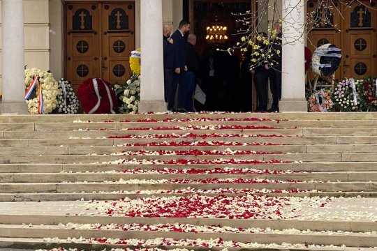 Înmormântarea lui Mircea Lucescu. A început slujba de la Biserica Sfântul Elefterie
