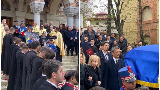 Înmormântarea lui Mircea Lucescu. Cortegiul a ajuns la Cimitirul Bellu