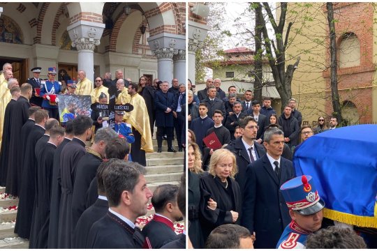 Înmormântarea lui Mircea Lucescu. Cortegiul a ajuns la Cimitirul Bellu
