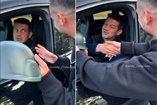 Gest surprinzător pentru Cristi Chivu! Un suporter i-a oferit o cască norocoasă: ”Un simbol al muncii pe care ați depus-o pentru Inter!”