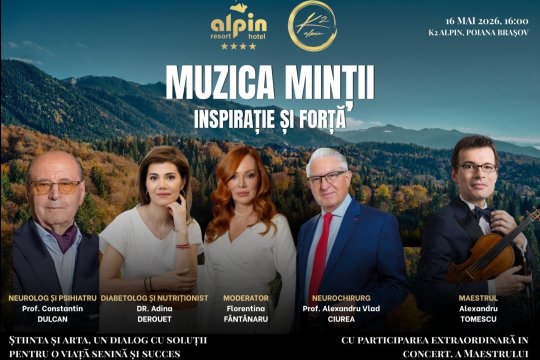 ”Muzica Minții - Inspirație și Forță”. Știința și arta, un dialog cu soluții pentru o viață senină și succes