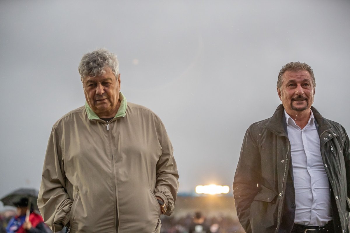 Mircea Lucescu și Dan Bobouțanu, primarul municipiului Hunedoara
