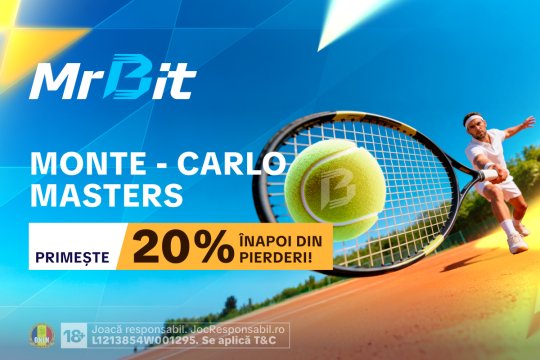 Monte-Carlo Masters: promoția MrBit cu pariu gratuit până la 100 lei (P)