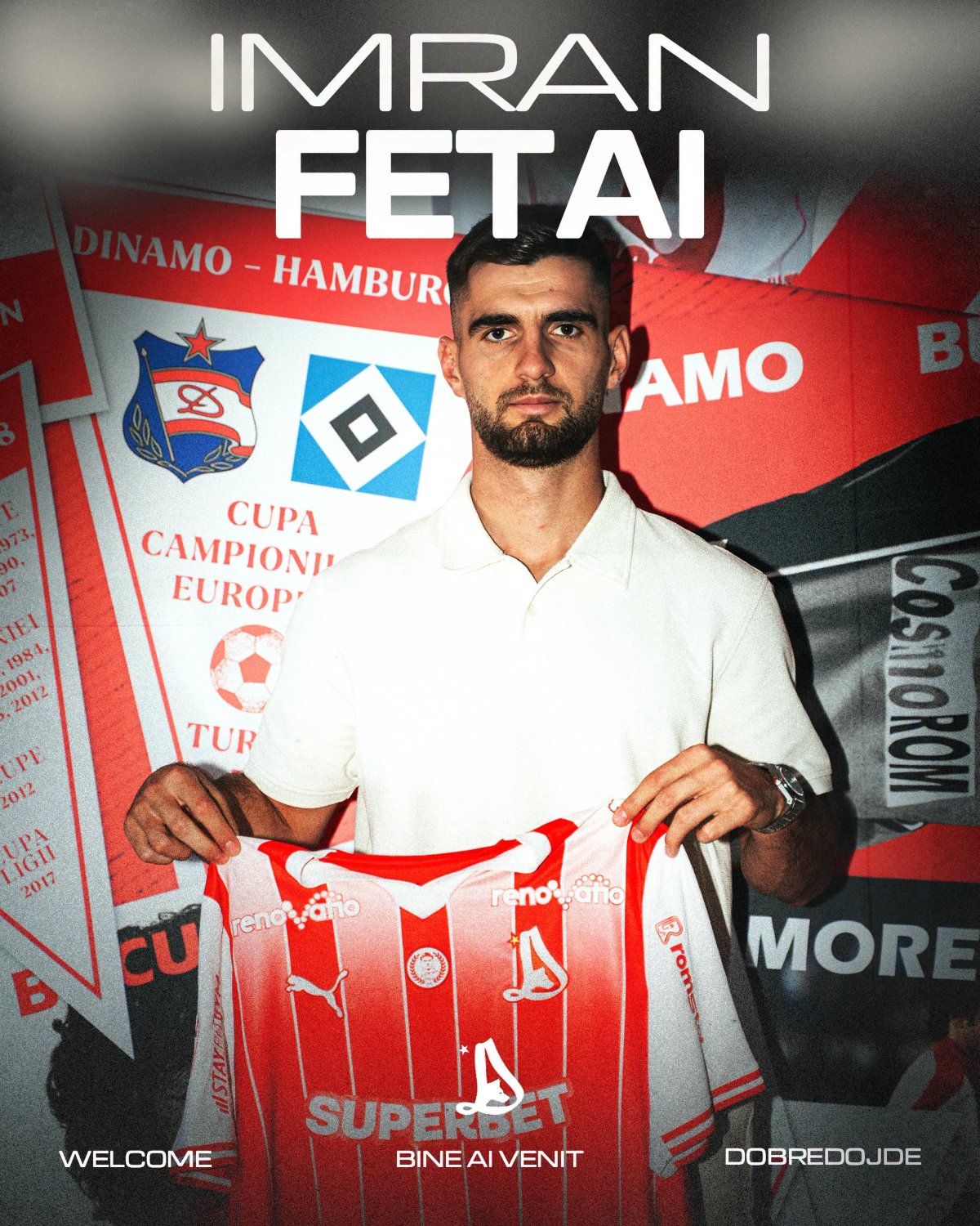 Stoperul Fetai (23 de ani) are 3 selecții la naționala de seniori a Macedoniei de Nord și a semnat cu Dinamo un acord până în iunie 2029