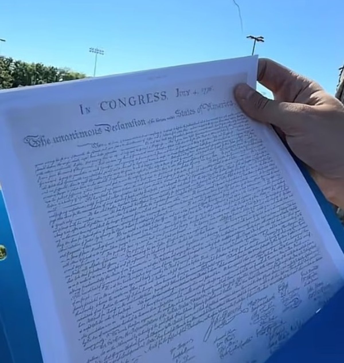 Copie după Declarația de Independeță a SUA