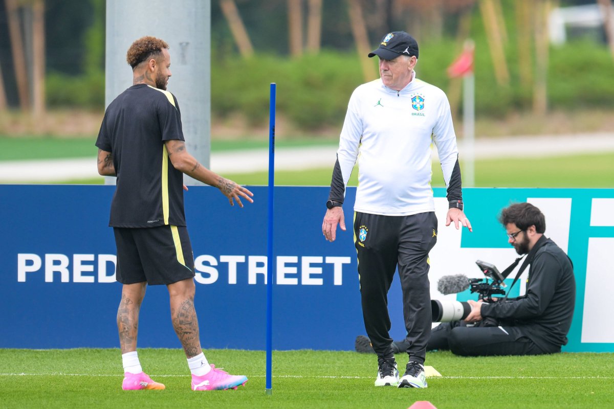 Neymar și Carlo Ancelotti