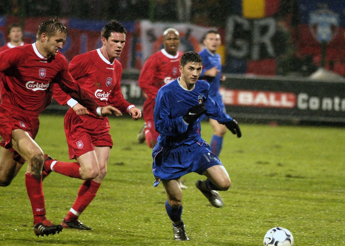 Claudiu Răducanu a înscris golul Stelei în meciul cu Liverpool, scor 1-1, în Cupa UEFA, în 2003