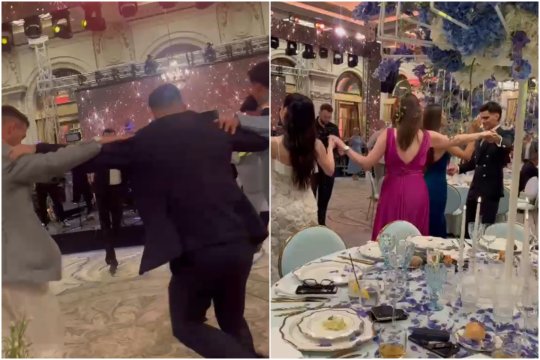 Imagini spectaculoase de la tăierea moțului lui Giorgios Hagi: Ianis, Coman și Drăguș au dansat hora, Elena Tănase a atras toate privirile!