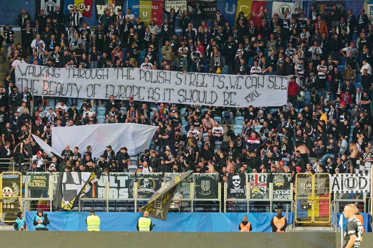 U Cluj a avut parte de o galerie destul de importantă la meciul cu Dinamo Kiev, care s-a disputat în Polonia