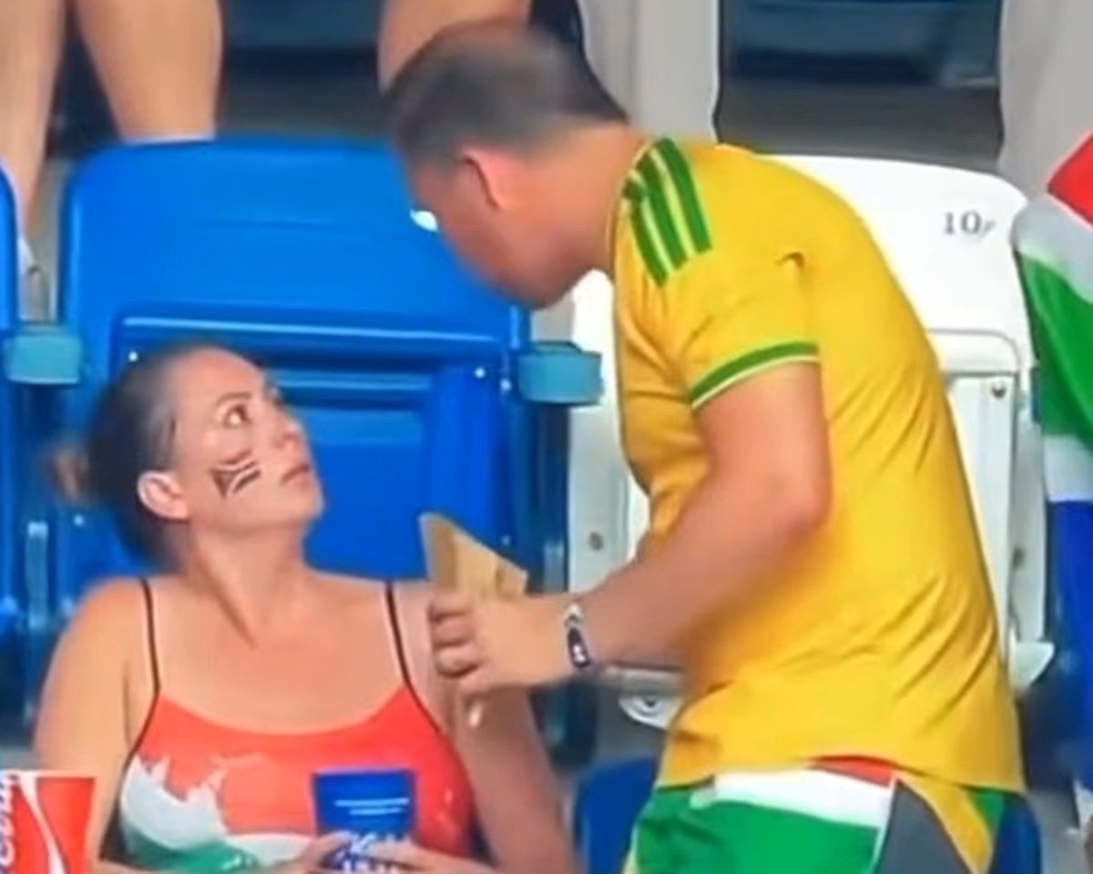 Un cuplu a devenit viral după ce cei doi au început să se certe în timpul meciului Africa de Sud - Coreea de Sud