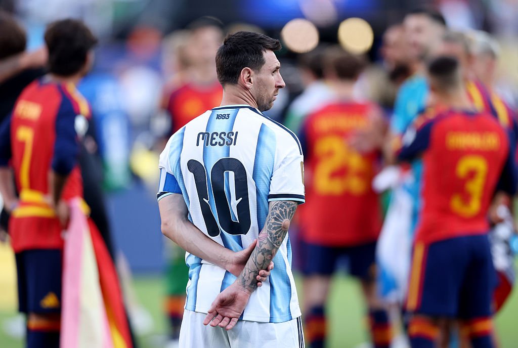 Lionel Messi, în finala cu Spania